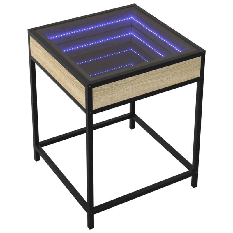 vidaXL Couchtisch mit Infinity-LED Sonoma-Eiche 40x40x51 cm 847673 von VIDAXL