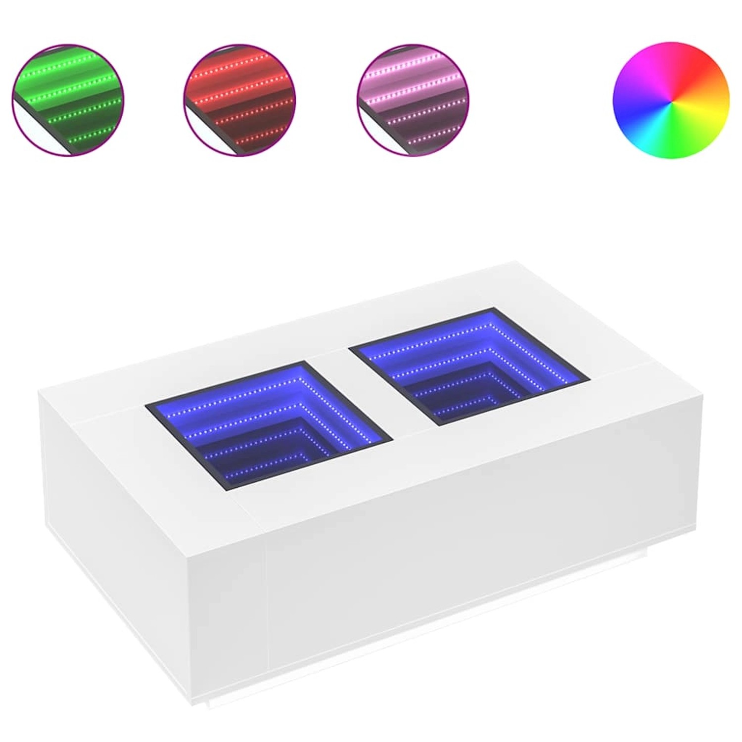 vidaXL Couchtisch mit Infinity-LED Weiß 116x69x40 cm 3284056 vidaXL Couchtisch mit Infinity-LED Weiß 116x69x40 cm 3284056 von VIDAXL
