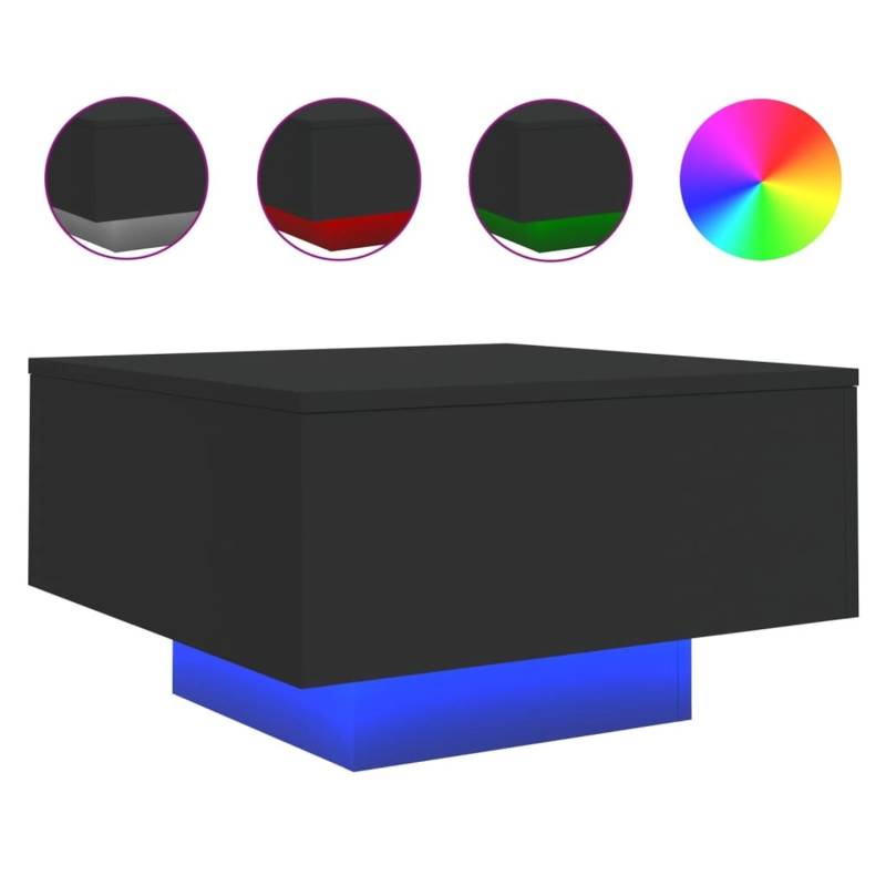 vidaXL Couchtisch mit LED-Leuchten Schwarz 55x55x31 cm vidaXL Couchtisch mit LED-Leuchten Schwarz 55x55x31 cm von VIDAXL