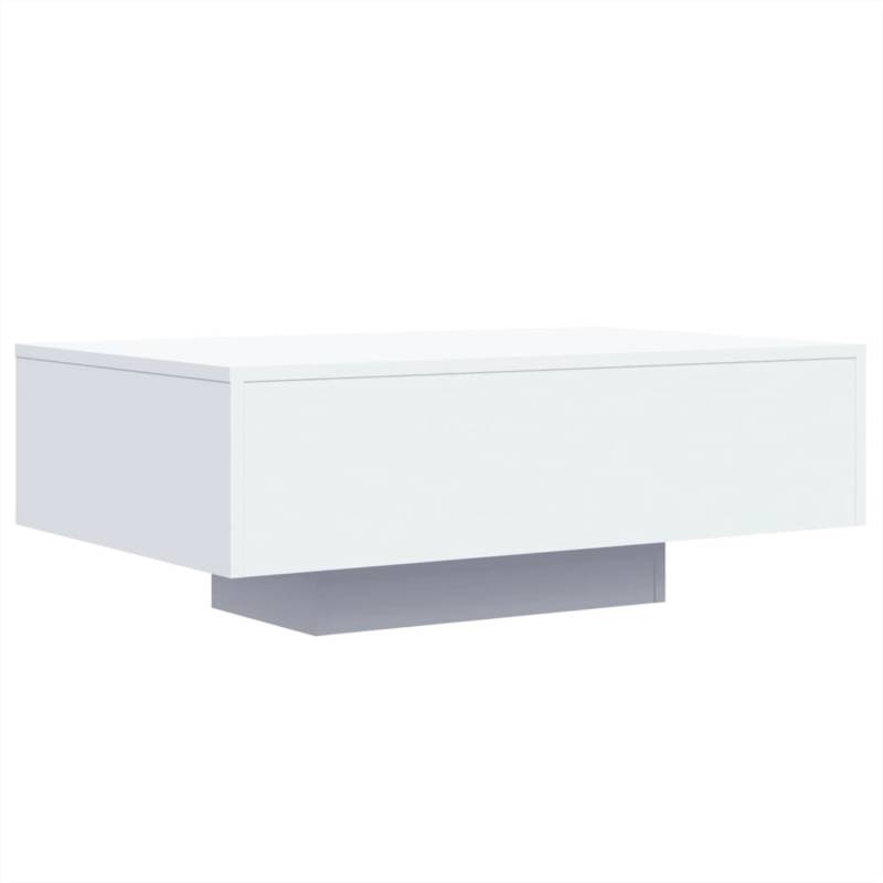 vidaXL Couchtisch mit LED-Leuchten Weiß 85x55x31 cm 836609 von VIDAXL