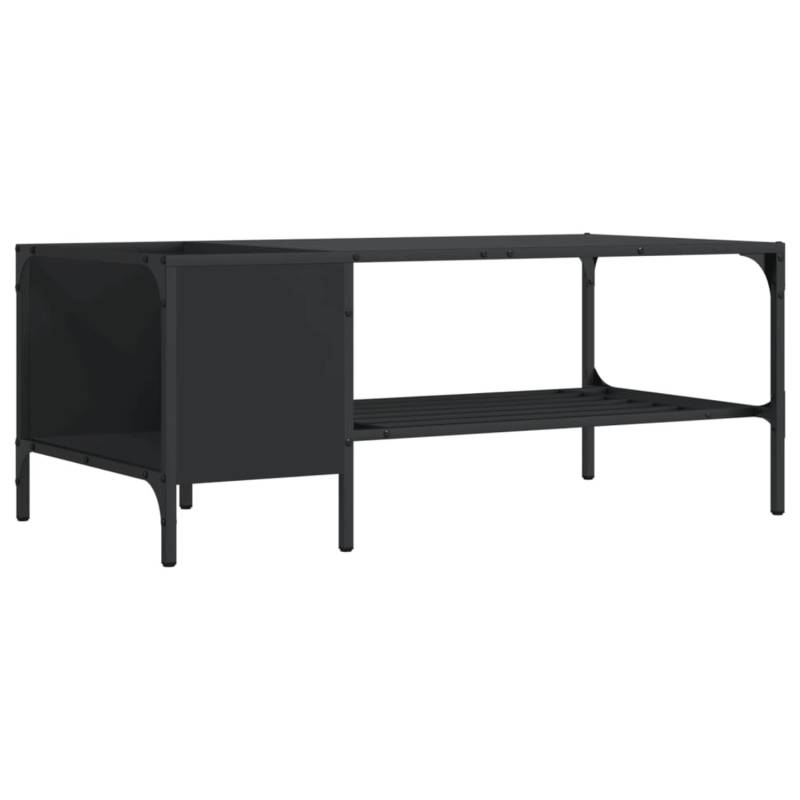 vidaXL Couchtisch mit Regal Schwarz 100x51x40 cm Holzwerkstoff von VIDAXL