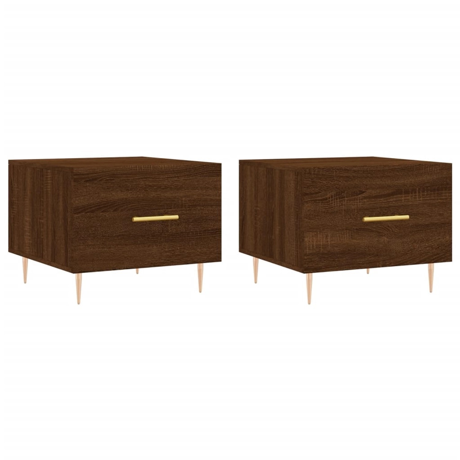 vidaXL Couchtische 2 Stk. Braun Eichen-Optik 50x50x40 cm Holzwerkstoff Modell 3 vidaXL Couchtische 2 Stk. Braun Eichen-Optik 50x50x40 cm Holzwerkstoff Modell 3 von VIDAXL