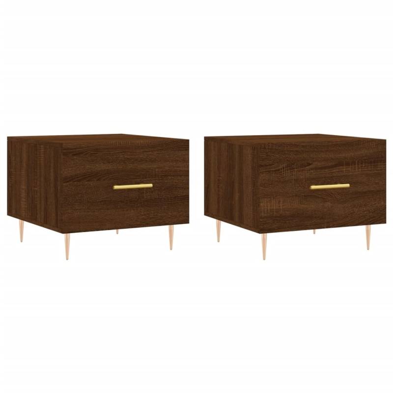 vidaXL Couchtische 2 Stk. Braun Eichen-Optik 50x50x40 cm Holzwerkstoff Modell 3 vidaXL Couchtische 2 Stk. Braun Eichen-Optik 50x50x40 cm Holzwerkstoff Modell 3 von VIDAXL