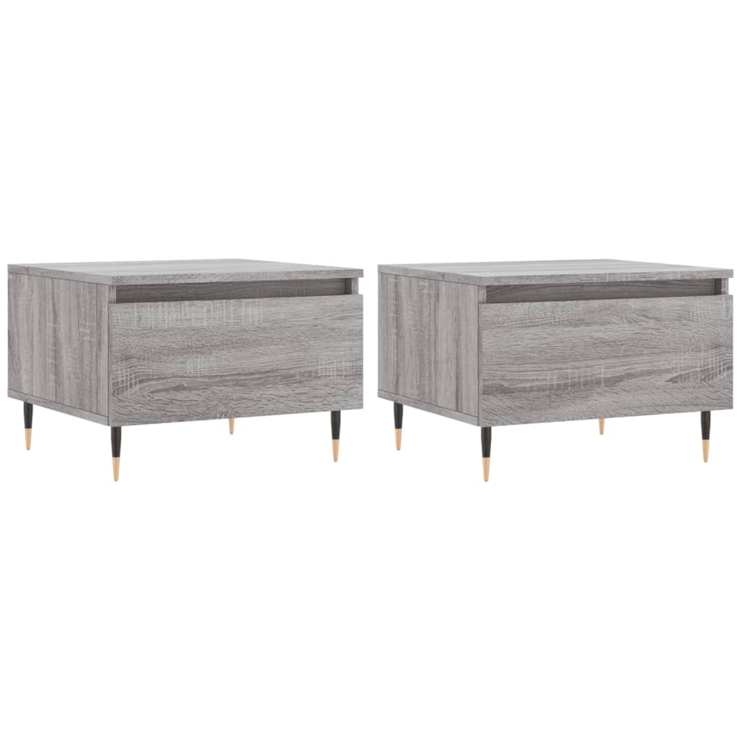 vidaXL Couchtische 2 Stk. Grau Sonoma 50x46x35 cm Holzwerkstoff Modell 3 vidaXL Couchtische 2 Stk. Grau Sonoma 50x46x35 cm Holzwerkstoff Modell 3 von VIDAXL