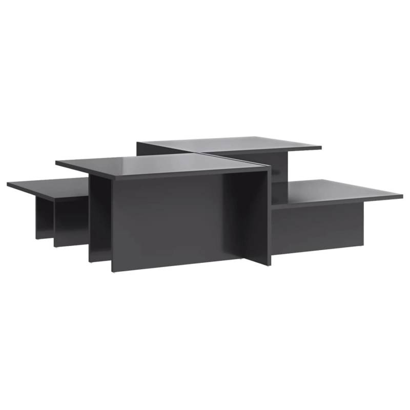 vidaXL Couchtische 2 Stk. Hochglanz-Grau Holzwerkstoff von VIDAXL