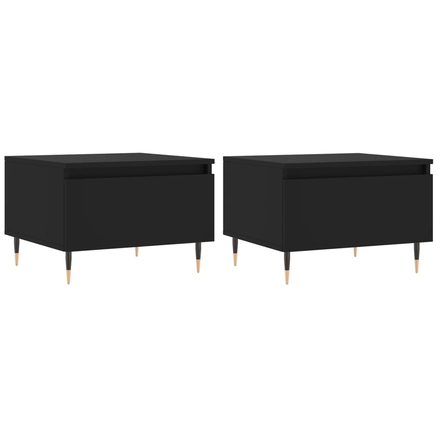 vidaXL Couchtische 2 Stk. Schwarz 50x46x35 cm Holzwerkstoff Modell 1 von VIDAXL