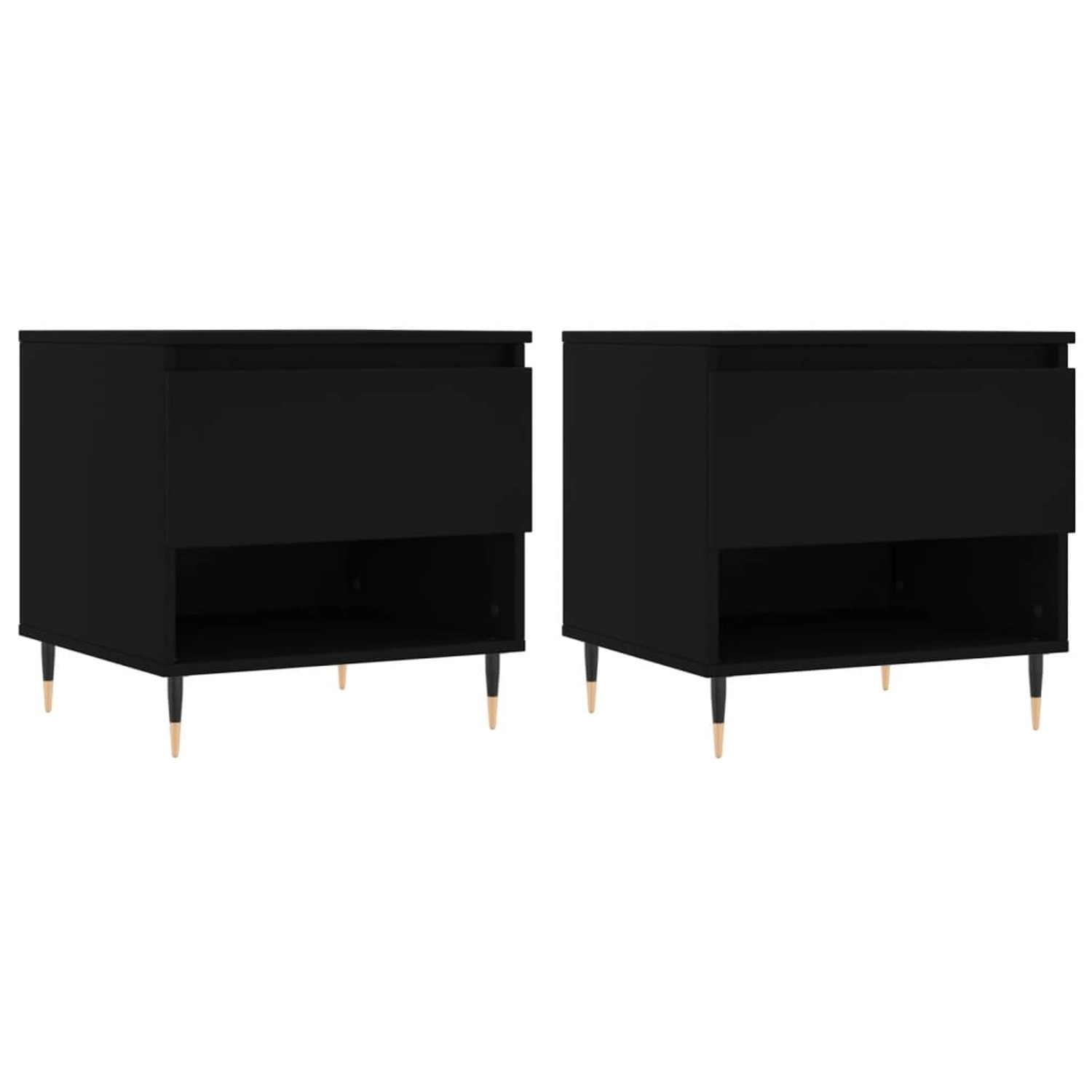 vidaXL Couchtische 2 Stk. Schwarz 50x46x50 cm Holzwerkstoff Modell 2 vidaXL Couchtische 2 Stk. Schwarz 50x46x50 cm Holzwerkstoff Modell 2 von VIDAXL