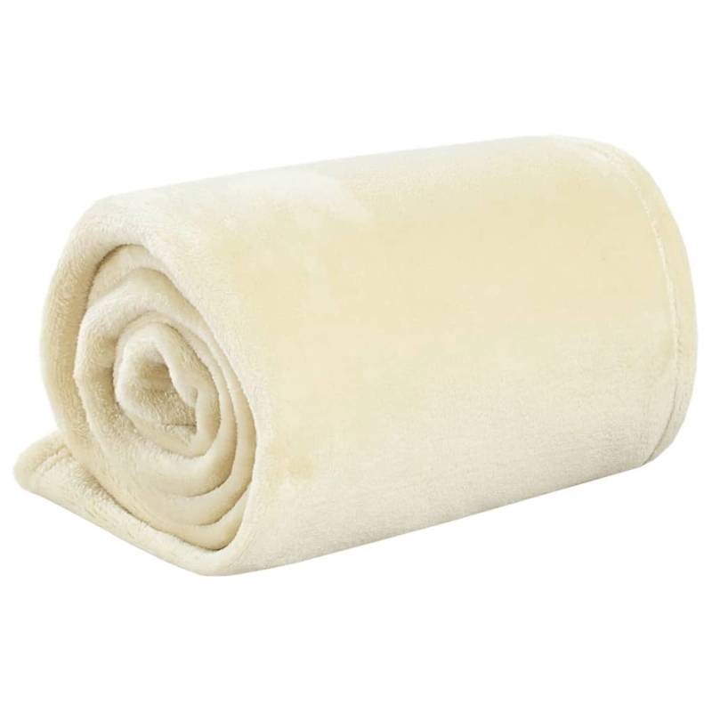 vidaXL Decke Creme 130x170 cm Polyester von VIDAXL