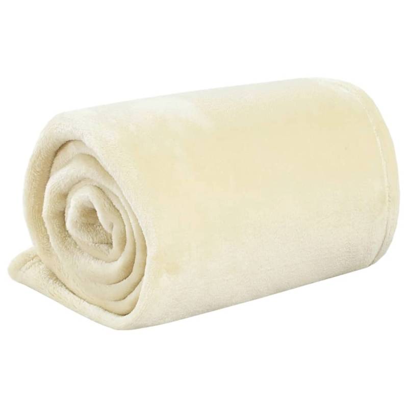 vidaXL Decke Creme 150x200 cm Polyester von VIDAXL