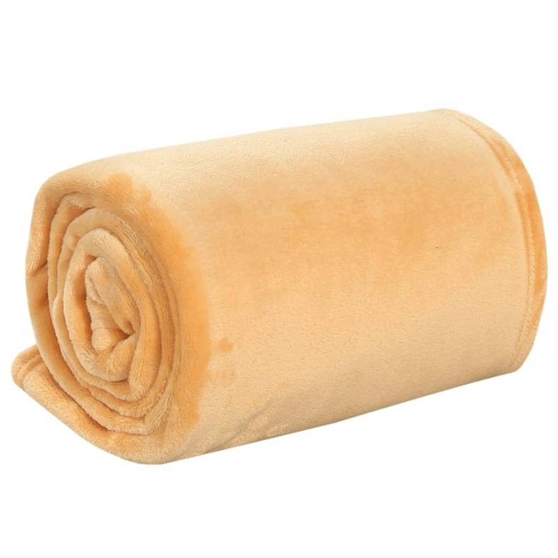 vidaXL Decke Gelb 130x170 cm Polyester von VIDAXL