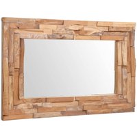 Dekorativer Spiegel Teak 90 x 60 cm Rechteckig vidaXL461919 von BONNEVIE