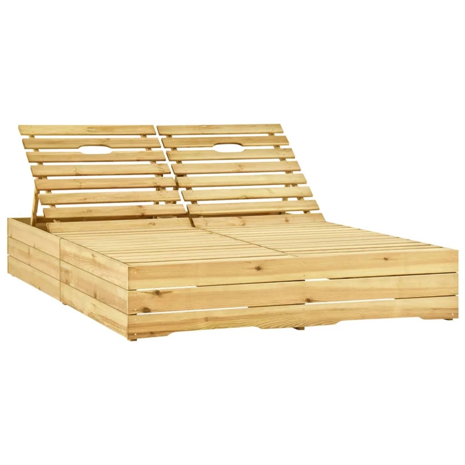 vidaXL Doppel-Sonnenliege Grün Imprägniertes Kiefernholz 315404 von VIDAXL