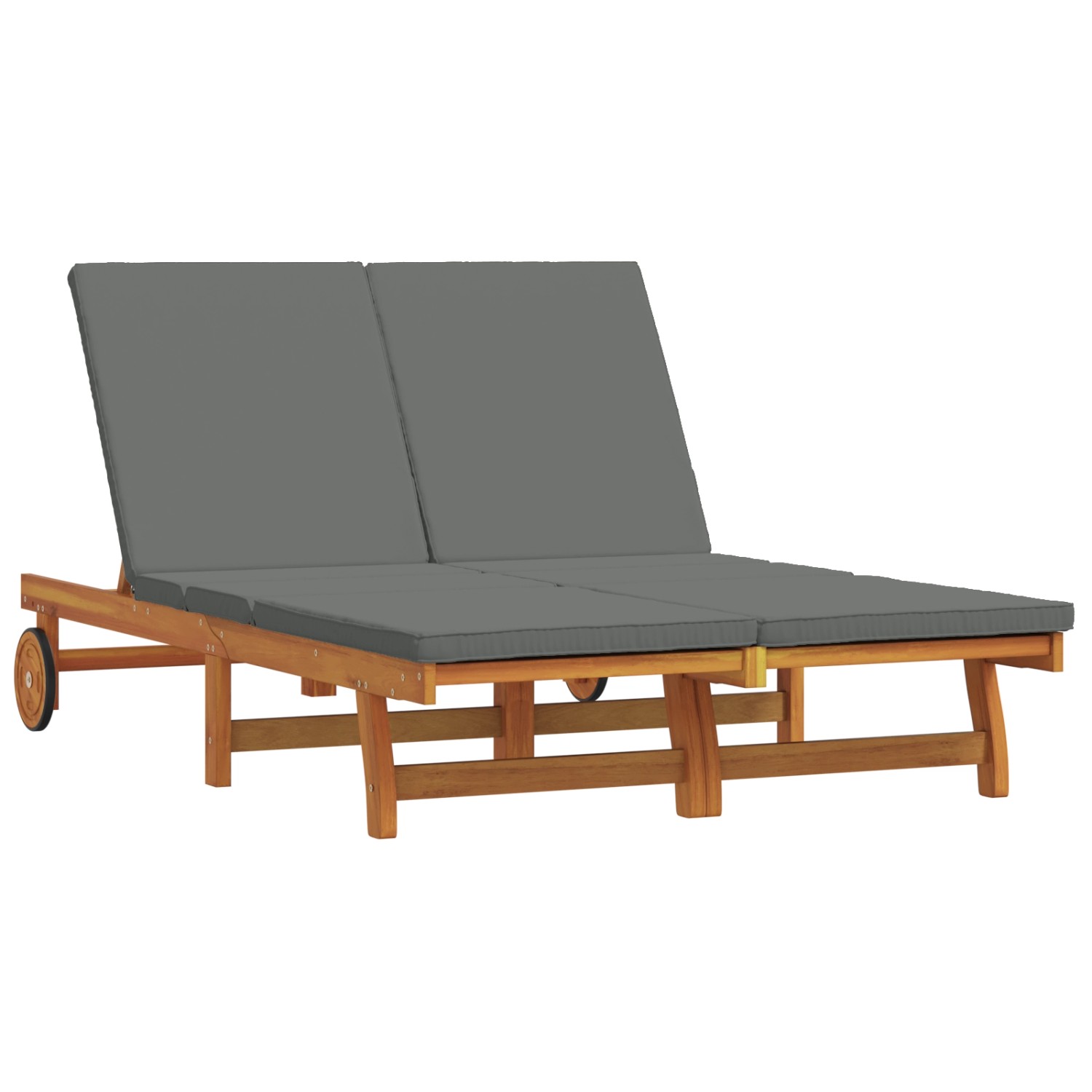 vidaXL Doppel-Sonnenliege mit Rädern und Kissen Massivholz Akazie 3325189 vidaXL Doppel-Sonnenliege mit Rädern und Kissen Massivholz Akazie 3325189 von VIDAXL