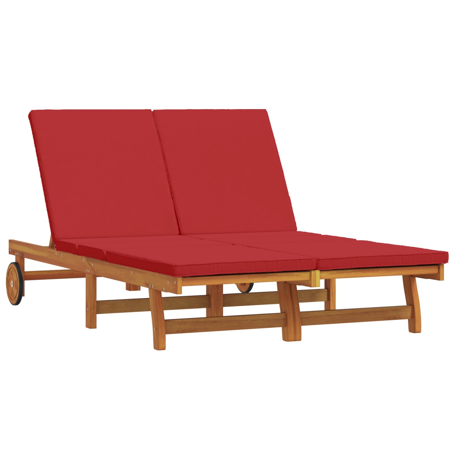 vidaXL Doppel-Sonnenliege mit Rädern und Kissen Massivholz Akazie 3325192 vidaXL Doppel-Sonnenliege mit Rädern und Kissen Massivholz Akazie 3325192 von VIDAXL