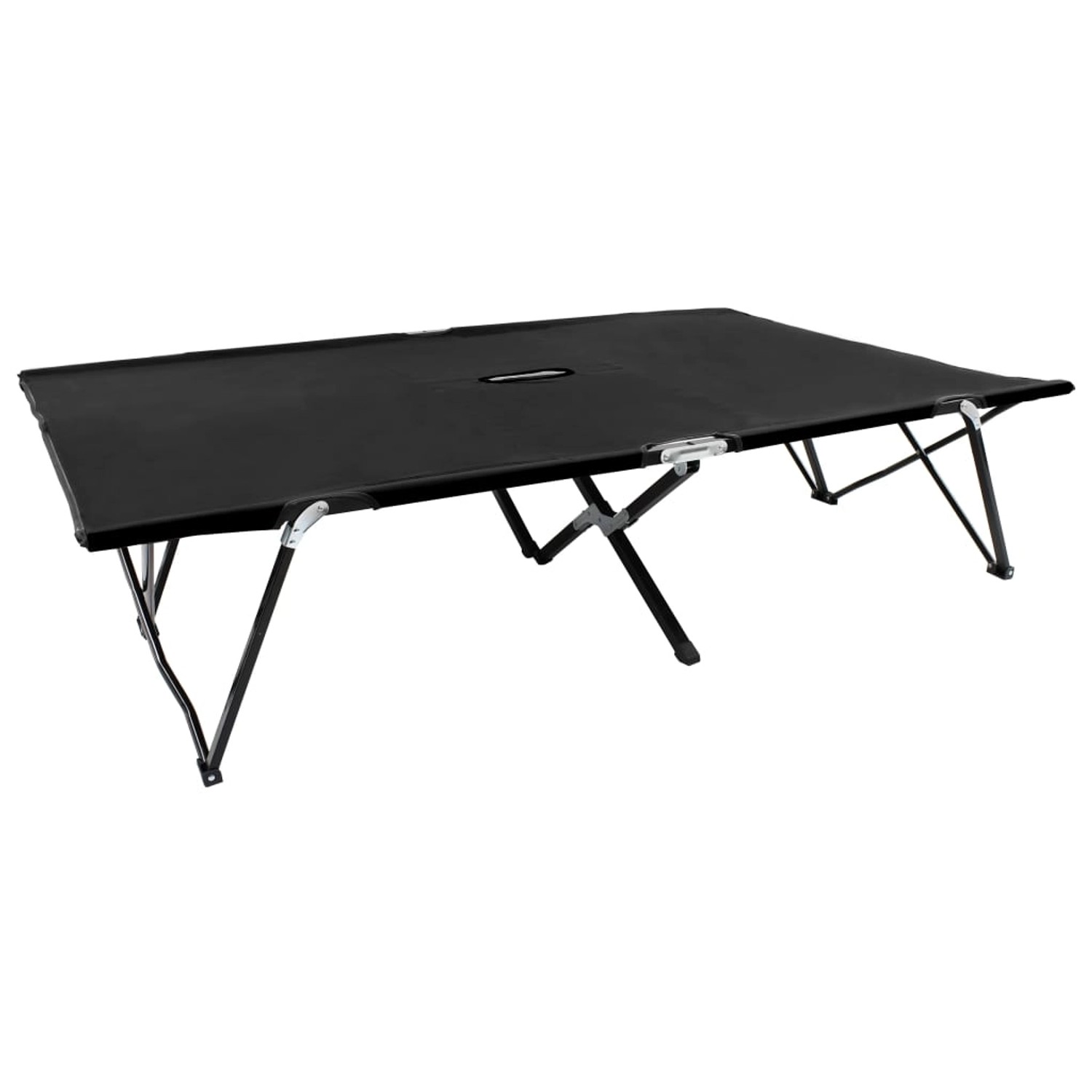vidaXL Doppelliege Klappbar Schwarz Stahl 47760 vidaXL Doppelliege Klappbar Schwarz Stahl 47760 von VIDAXL