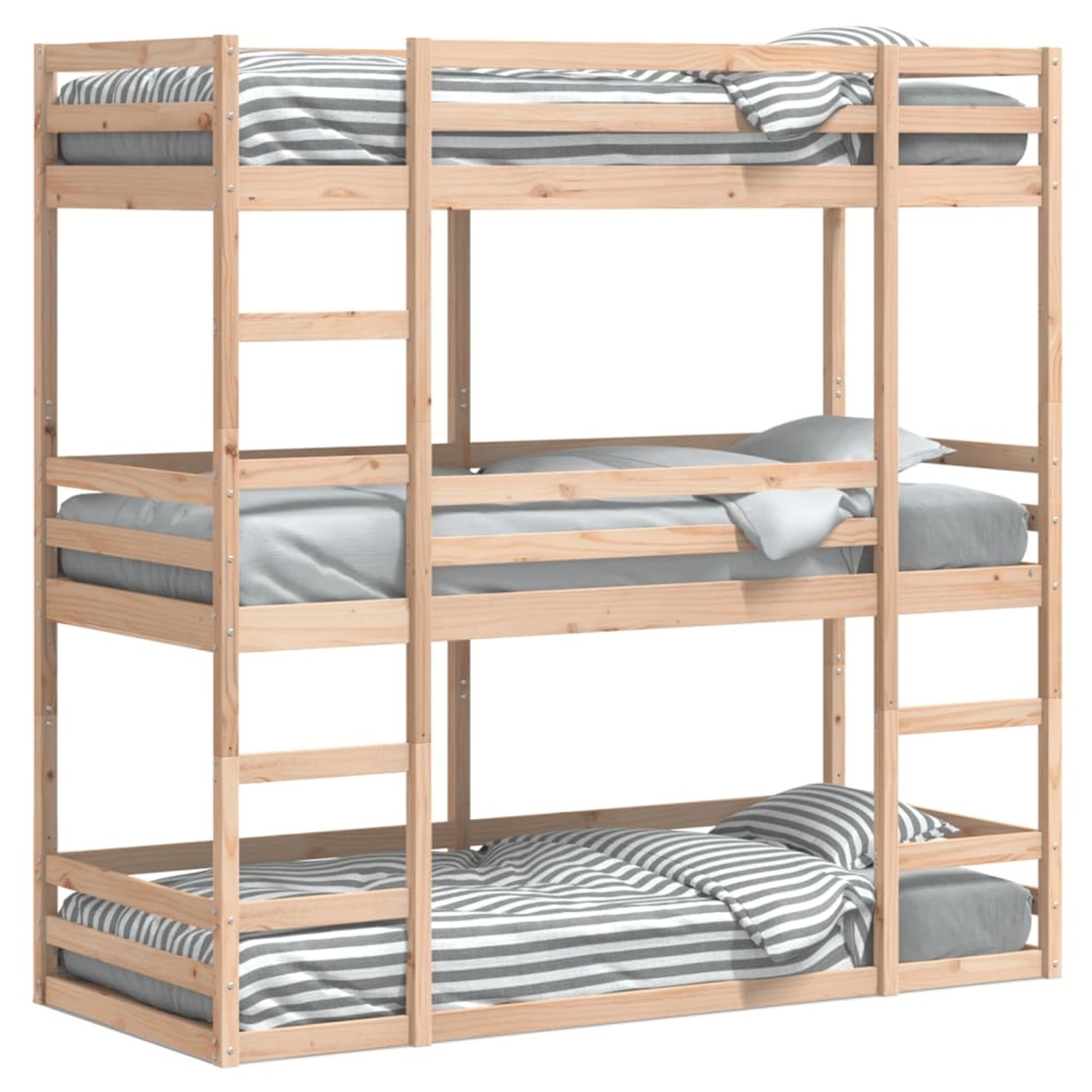 vidaXL Dreifach-Etagenbett 80x200 cm Massivholz Kiefer2098552 vidaXL Dreifach-Etagenbett 80x200 cm Massivholz Kiefer2098552 von VIDAXL