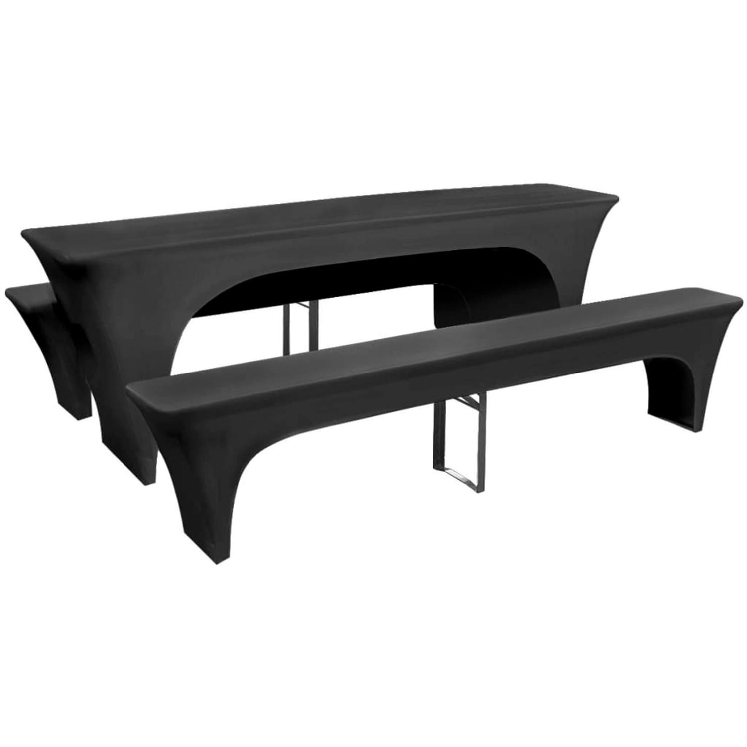 vidaXL Dreiteiliges Schonbezug-Set für Biertisch/Bänke Stretch Anthrazit Modell 1 vidaXL Dreiteiliges Schonbezug-Set für Biertisch/Bänke Stretch Anthrazit Modell 1 von VIDAXL