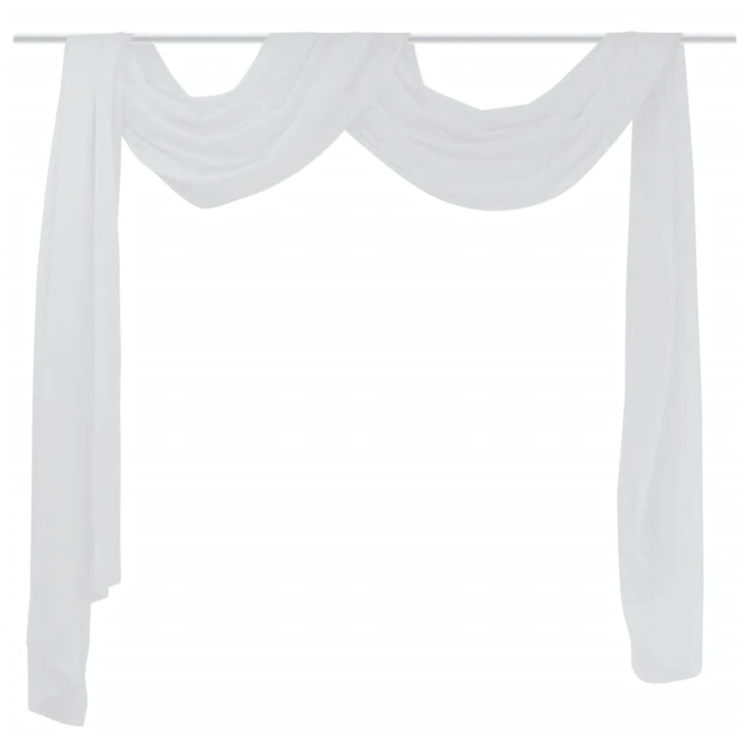vidaXL Dünner Voile Querbehang 140 x 600 cm Weiß von VIDAXL