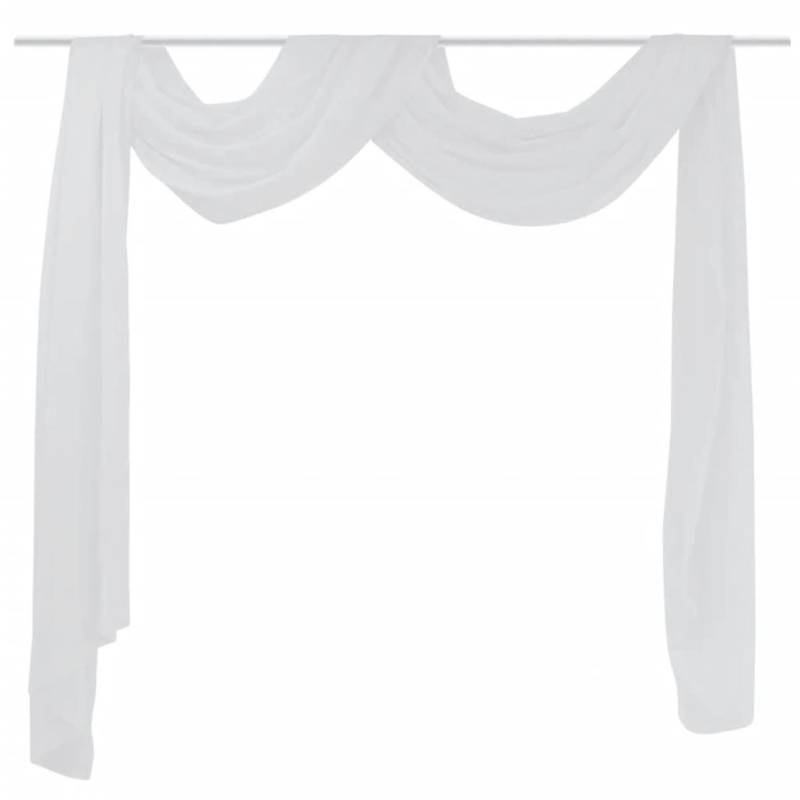 vidaXL Dünner Voile Querbehang 140 x 600 cm Weiß von VIDAXL