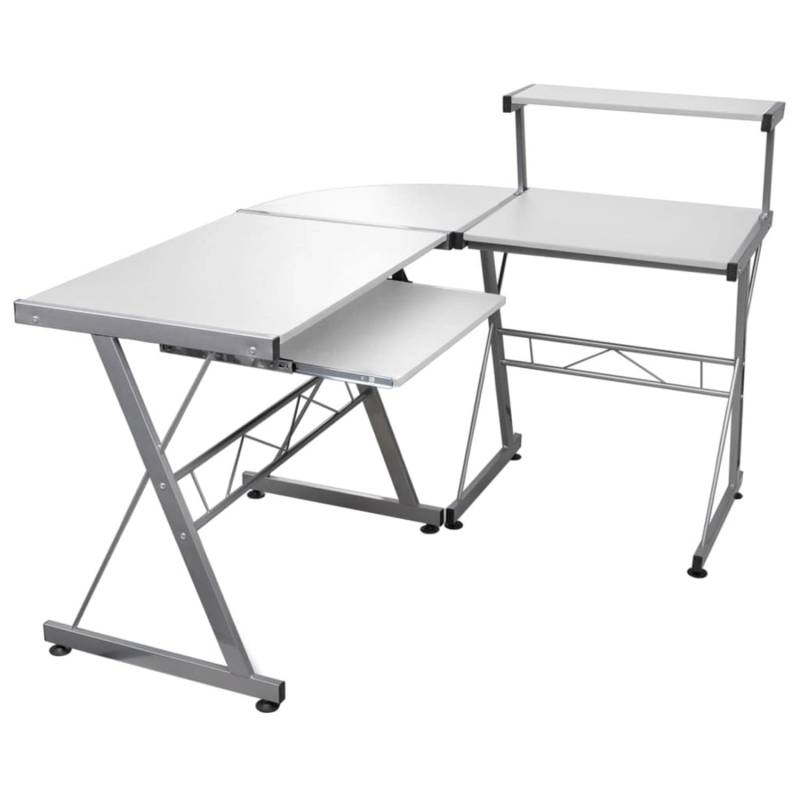 vidaXL Eck-Computertisch Weiß 132x112x99 cm Holzwerkstoff 20587 vidaXL Eck-Computertisch Weiß 132x112x99 cm Holzwerkstoff 20587 von VIDAXL
