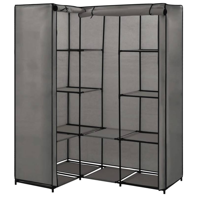 vidaXL Eckkleiderschrank Grau 130 x 87 x 169 cm von VIDAXL