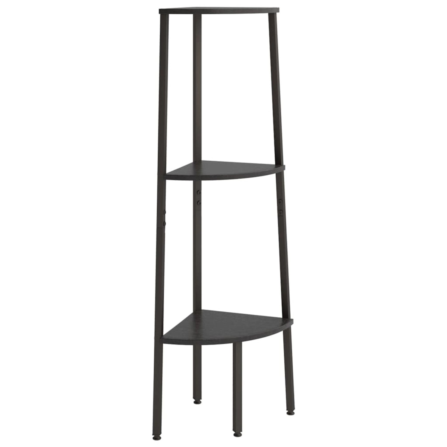 VidaXL Eckregal mit 3 Ablagen Schwarz 45,5x31,5x120 cm VidaXL Eckregal mit 3 Ablagen Schwarz 45,5x31,5x120 cm von VIDAXL