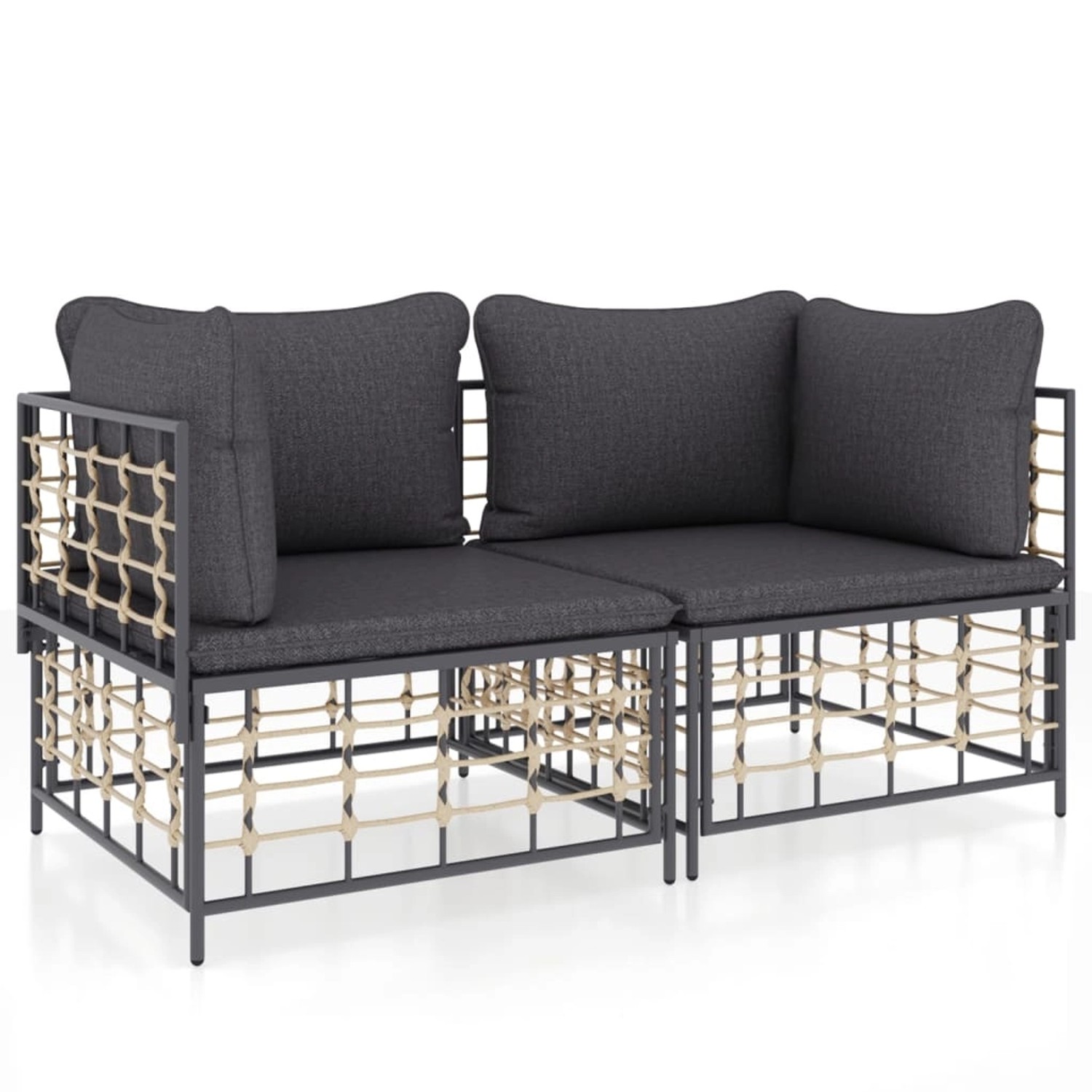vidaXL Ecksofas mit Kissen 2 Stk. Modular Poly Rattan Modell 1 vidaXL Ecksofas mit Kissen 2 Stk. Modular Poly Rattan Modell 1 von VIDAXL