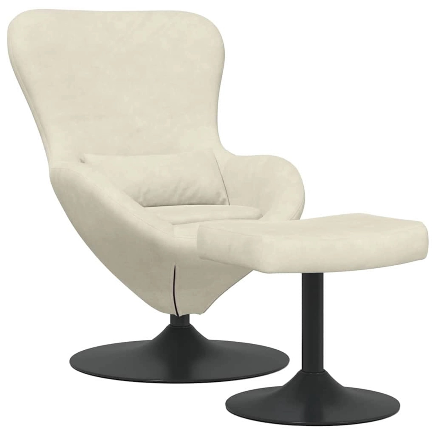 vidaXL Eierstuhl mit Fußhocker Creme 63 x 73 x 90 cm Samt 42002753 vidaXL Eierstuhl mit Fußhocker Creme 63 x 73 x 90 cm Samt 42002753 von VIDAXL