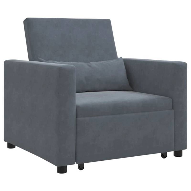 vidaXL Einzel-Schlafsofa mit Rädern Dunkelgrau 90 x 165 x 87 cm Samt 42002698 vidaXL Einzel-Schlafsofa mit Rädern Dunkelgrau 90 x 165 x 87 cm Samt 42002698 von VIDAXL