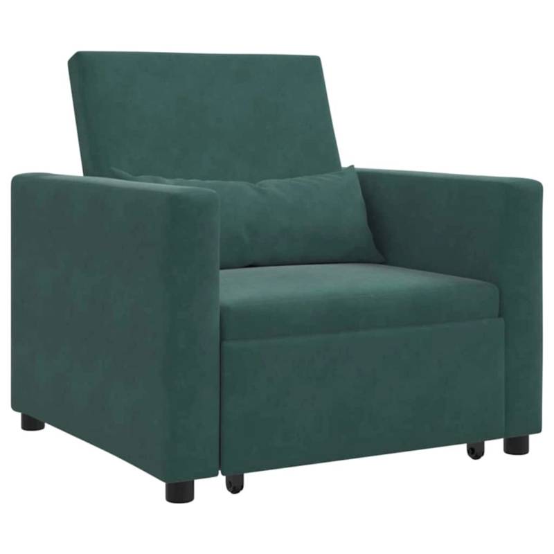 vidaXL Einzel-Schlafsofa mit Rädern Dunkelgrün 90 x 165 x 87 cm Samt 42002699 vidaXL Einzel-Schlafsofa mit Rädern Dunkelgrün 90 x 165 x 87 cm Samt 42002699 von VIDAXL