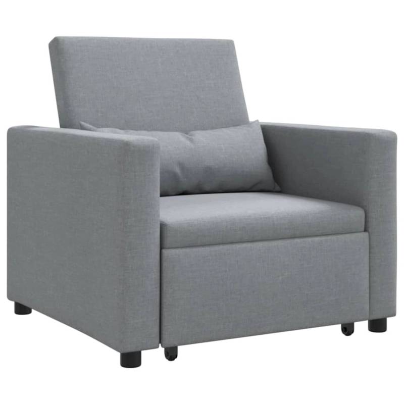vidaXL Einzel-Schlafsofa mit Rädern Hellgrau 90 x 165 x 87 cm Stoff 42002684 vidaXL Einzel-Schlafsofa mit Rädern Hellgrau 90 x 165 x 87 cm Stoff 42002684 von VIDAXL