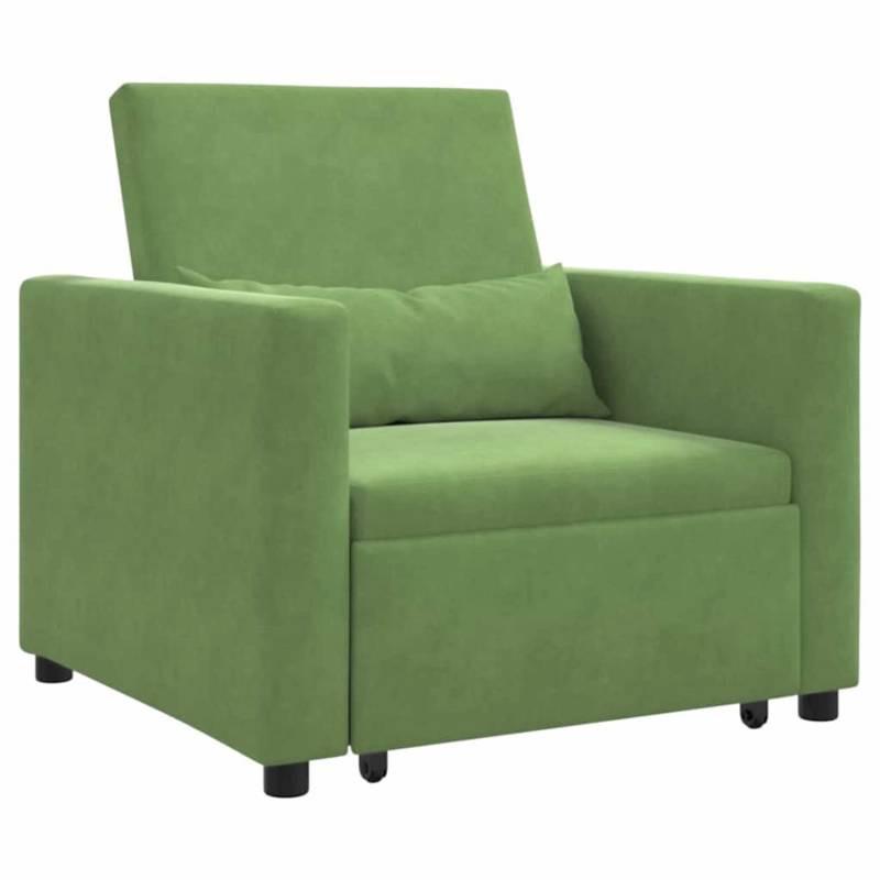 vidaXL Einzel-Schlafsofa mit Rädern Hellgrün 90 x 165 x 87 cm Samt 42002700 vidaXL Einzel-Schlafsofa mit Rädern Hellgrün 90 x 165 x 87 cm Samt 42002700 von VIDAXL