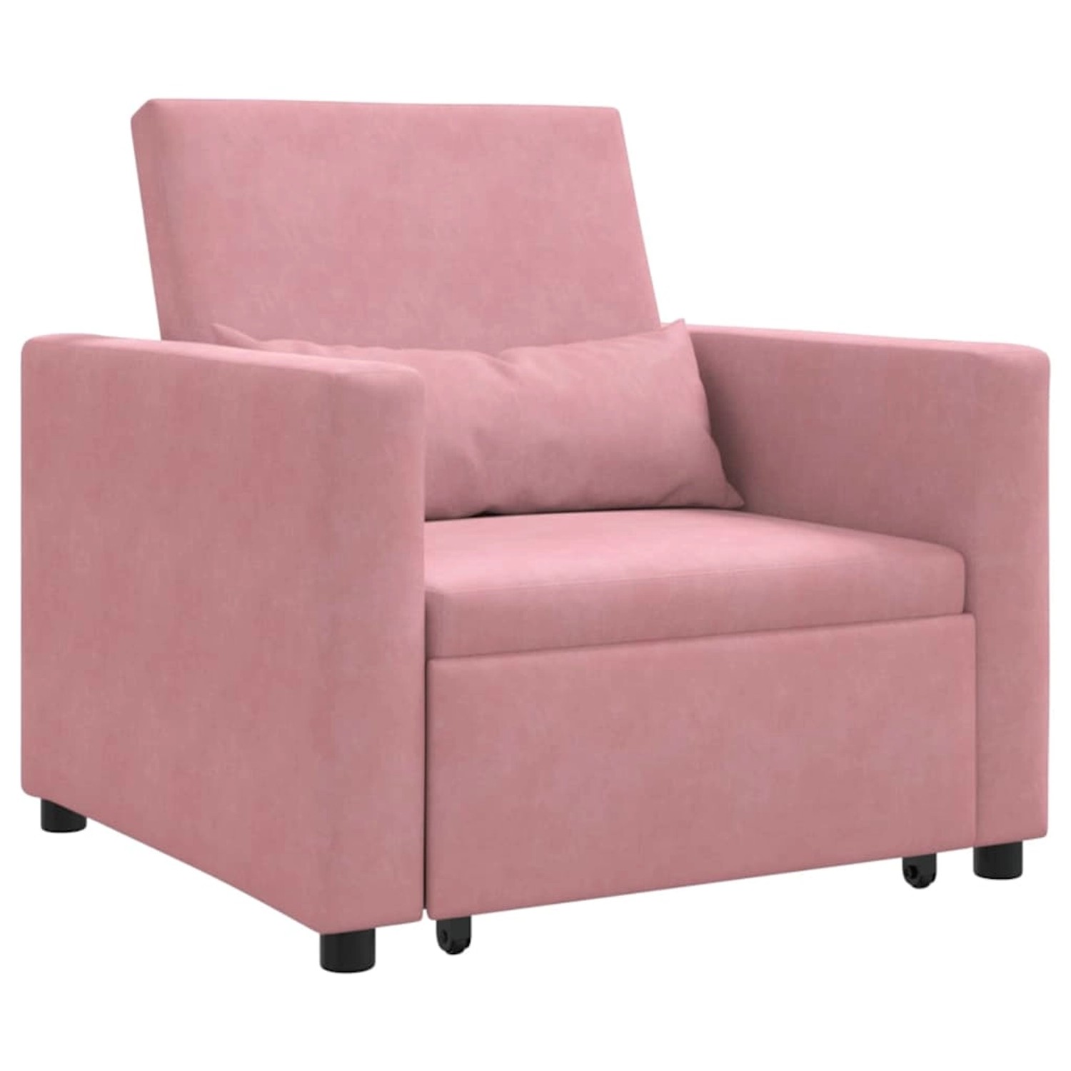 vidaXL Einzel-Schlafsofa mit Rädern Hellrosa 90 x 165 x 87 cm Samt 42002701 vidaXL Einzel-Schlafsofa mit Rädern Hellrosa 90 x 165 x 87 cm Samt 42002701 von VIDAXL