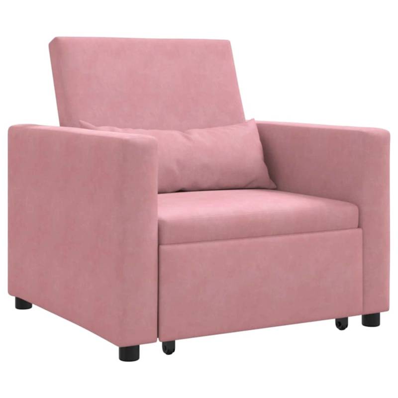 vidaXL Einzel-Schlafsofa mit Rädern Hellrosa 90 x 165 x 87 cm Samt 42002701 vidaXL Einzel-Schlafsofa mit Rädern Hellrosa 90 x 165 x 87 cm Samt 42002701 von VIDAXL