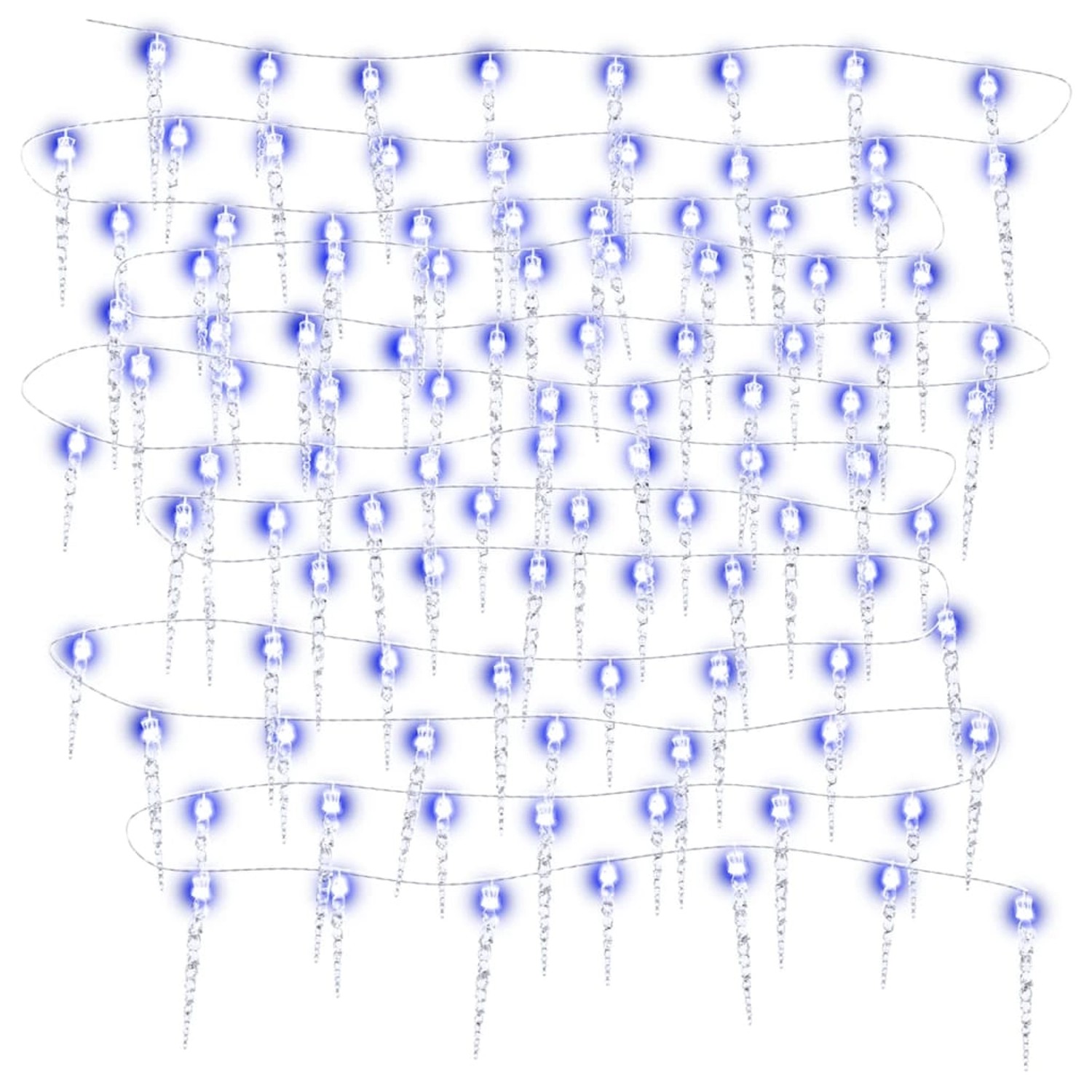 vidaXL Eiszapfen-Lichterkette 200 LEDs Blau 20 m Acryl PVC 356229 von VIDAXL