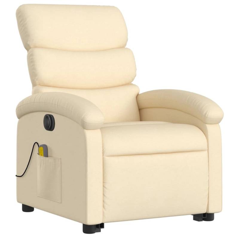 vidaXL Elektrischer Massagesessel mit Aufstehhilfe Creme Stoff Modell 8 von VIDAXL
