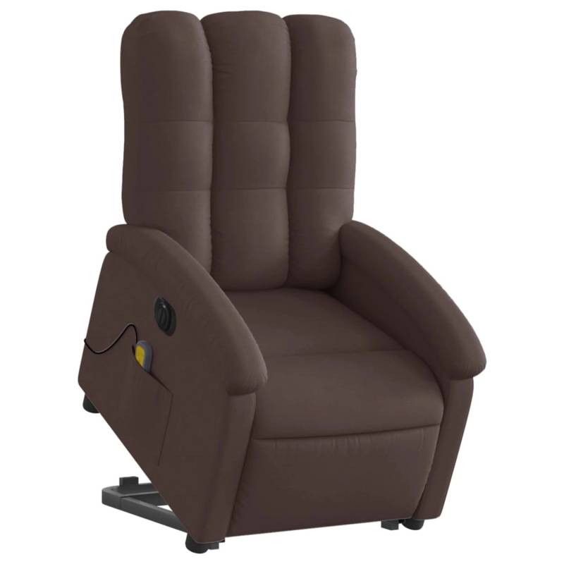 vidaXL Elektrischer Massagesessel mit Aufstehhilfe Dunkelbraun Stoff Modell 2 von VIDAXL