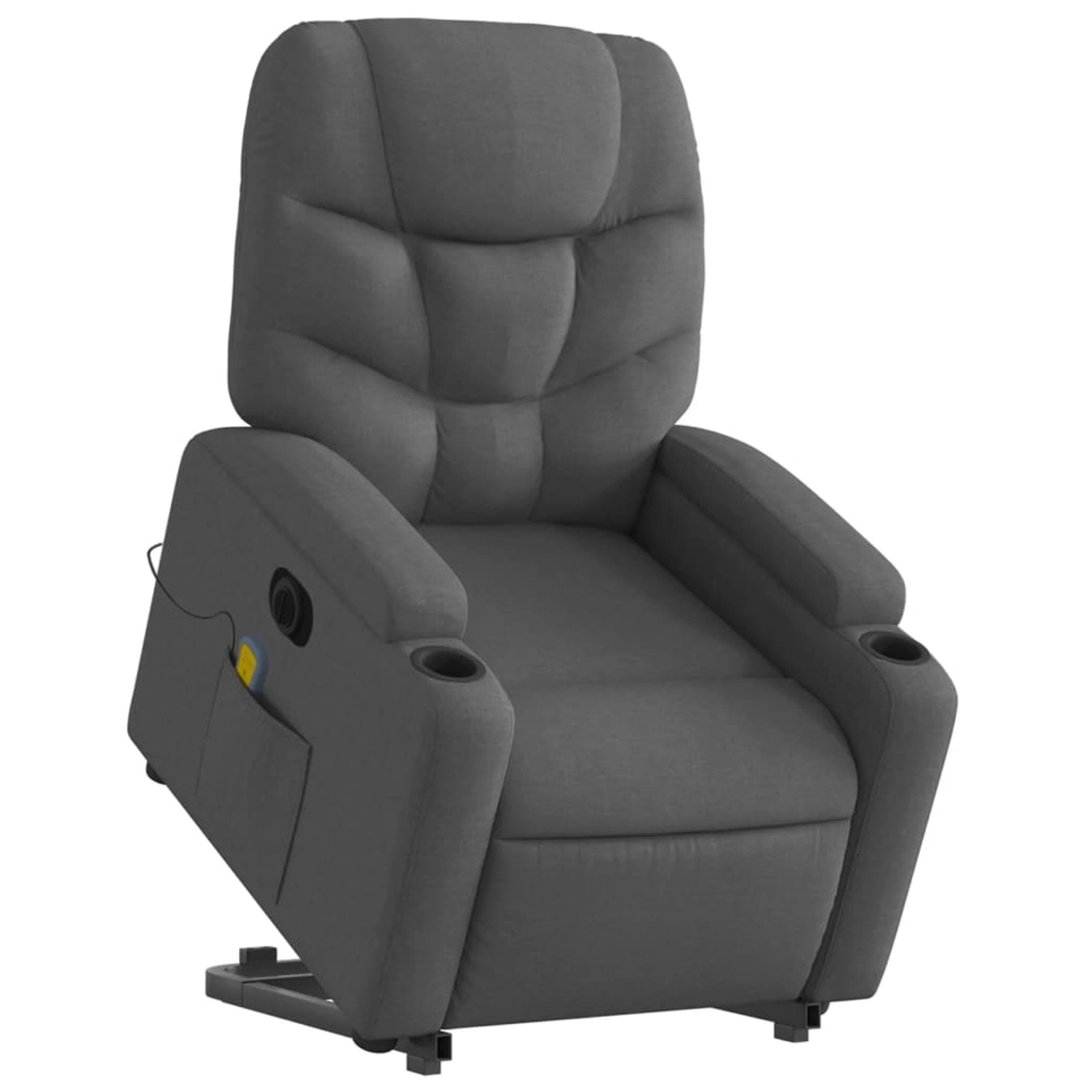 vidaXL Elektrischer Massagesessel mit Aufstehhilfe Dunkelgrau Stoff Modell 4 von VIDAXL