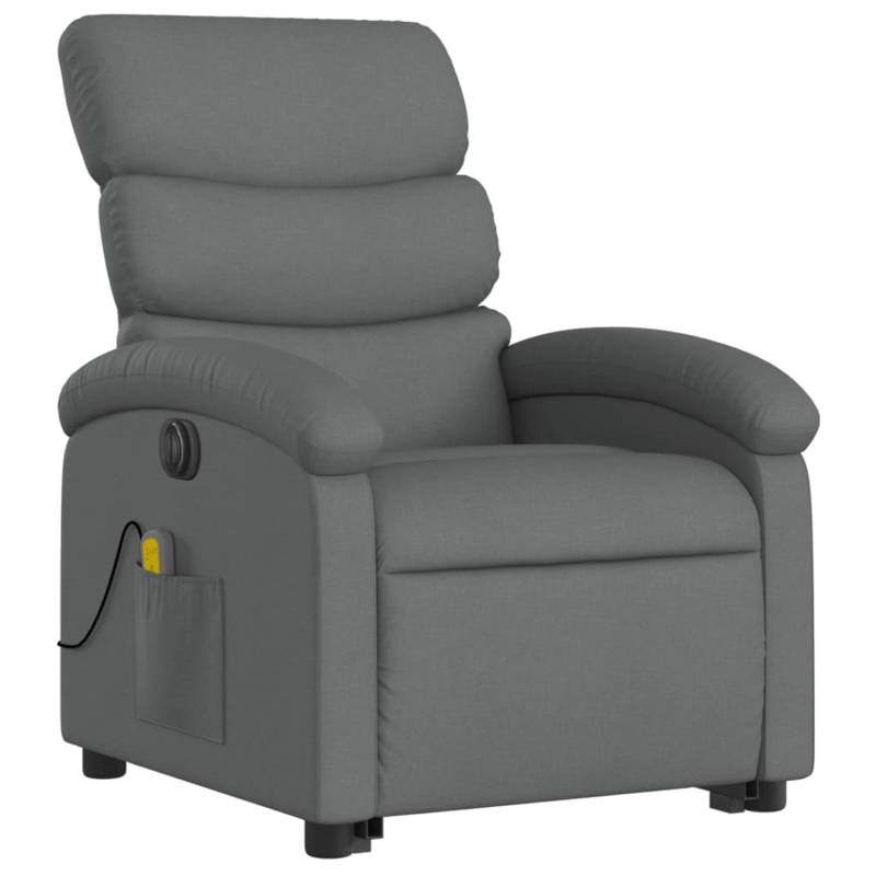 vidaXL Elektrischer Massagesessel mit Aufstehhilfe Dunkelgrau Stoff Modell 7 von VIDAXL