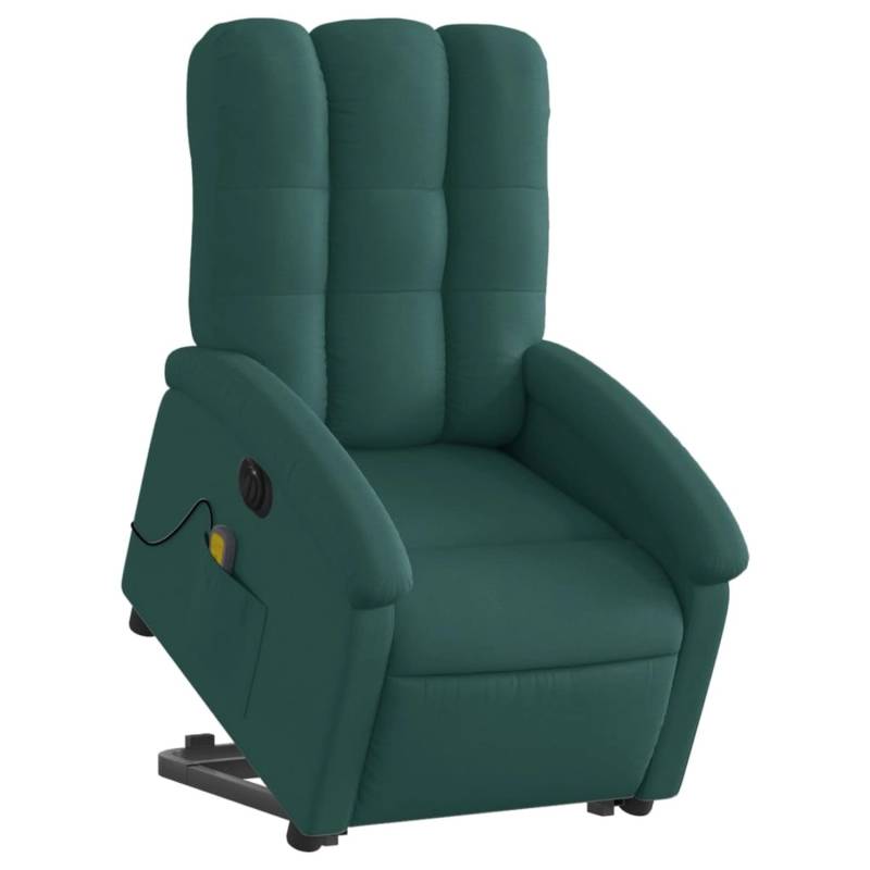 vidaXL Elektrischer Massagesessel mit Aufstehhilfe Dunkelgrün Stoff Modell 9 von VIDAXL