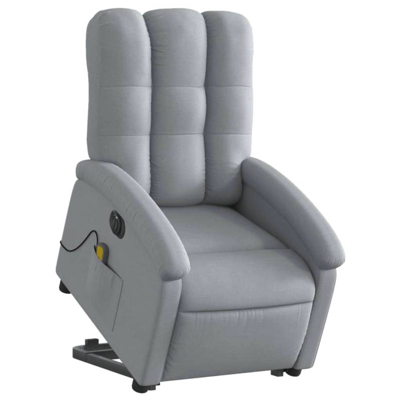 vidaXL Elektrischer Massagesessel mit Aufstehhilfe Hellgrau Stoff Modell 1 von VIDAXL