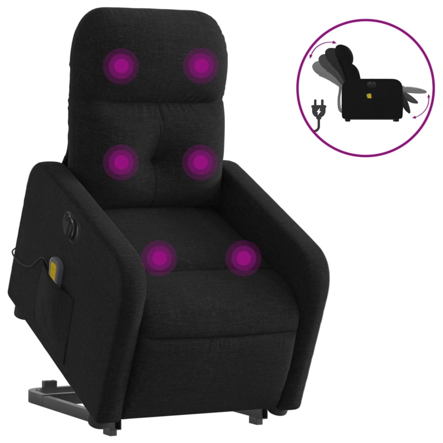 vidaXL Elektrischer Massagesessel mit Aufstehhilfe Schwarz Stoff Modell 13 vidaXL Elektrischer Massagesessel mit Aufstehhilfe Schwarz Stoff Modell 13 von VIDAXL