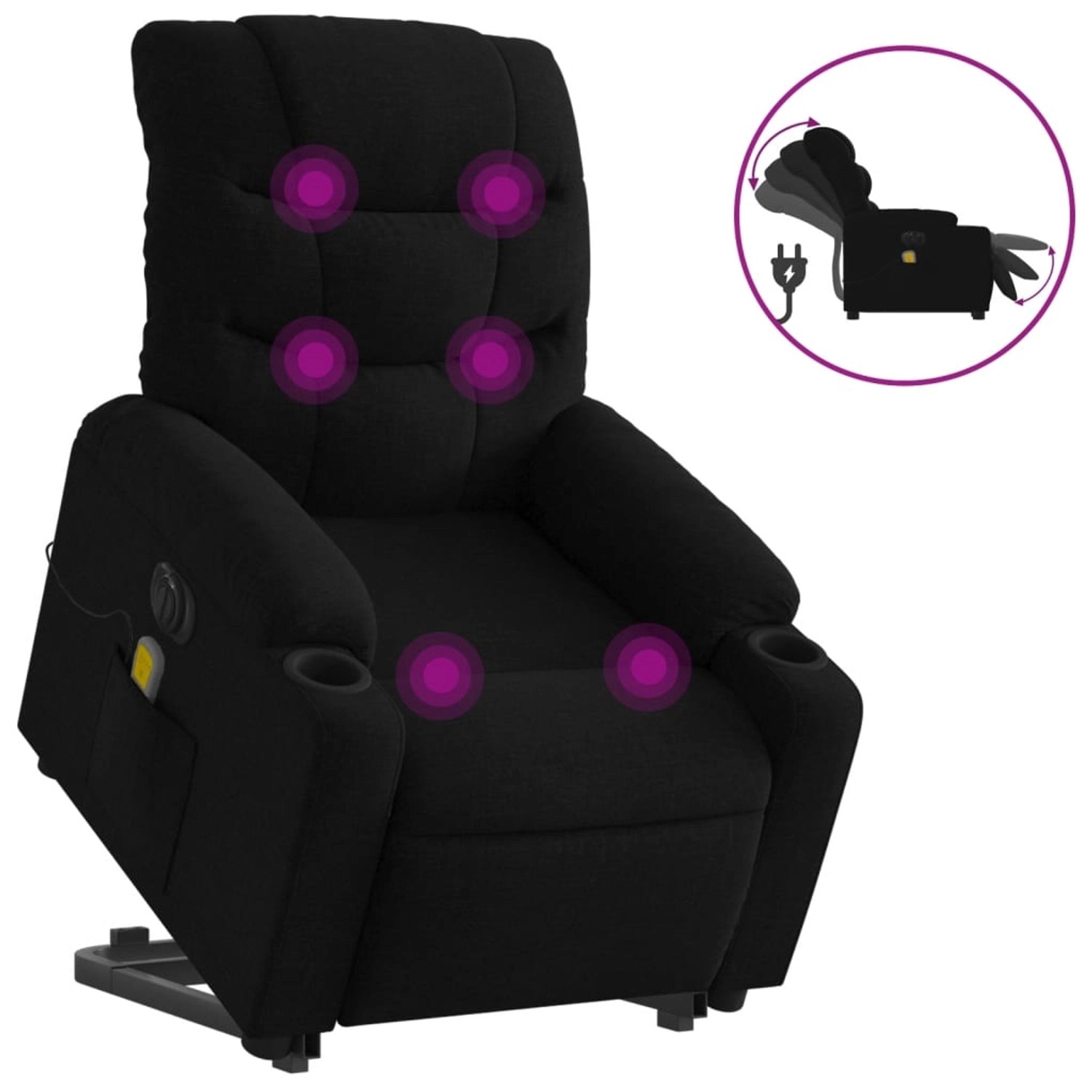 vidaXL Elektrischer Massagesessel mit Aufstehhilfe Schwarz Stoff Modell 2 vidaXL Elektrischer Massagesessel mit Aufstehhilfe Schwarz Stoff Modell 2 von VIDAXL