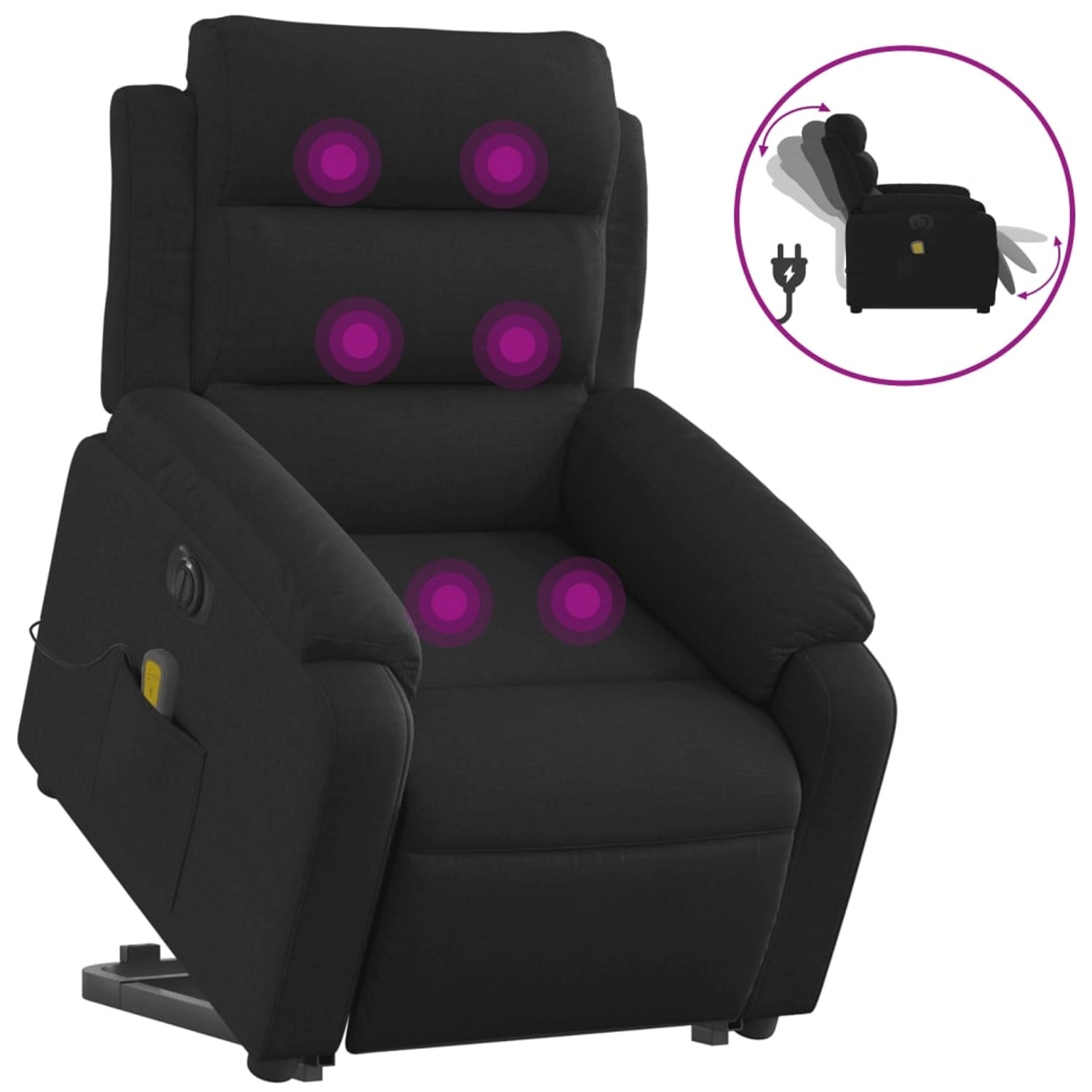 vidaXL Elektrischer Massagesessel mit Aufstehhilfe Schwarz Stoff Modell 4 vidaXL Elektrischer Massagesessel mit Aufstehhilfe Schwarz Stoff Modell 4 von VIDAXL