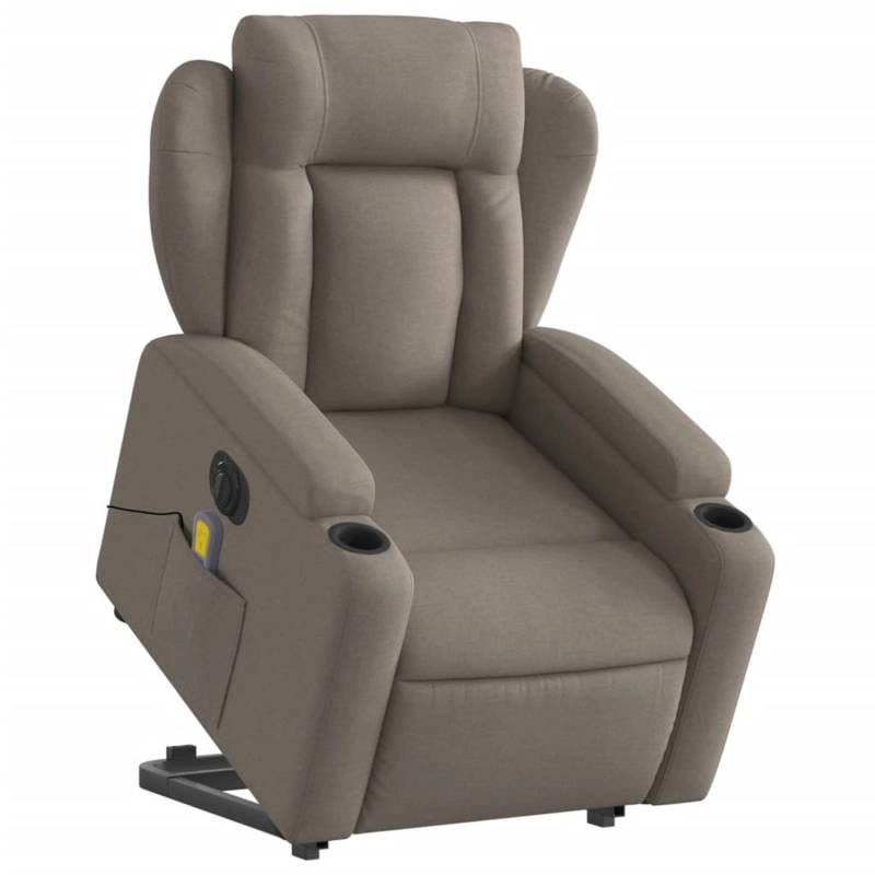 vidaXL Elektrischer Massagesessel mit Aufstehhilfe Taupe Stoff Modell 6 von VIDAXL