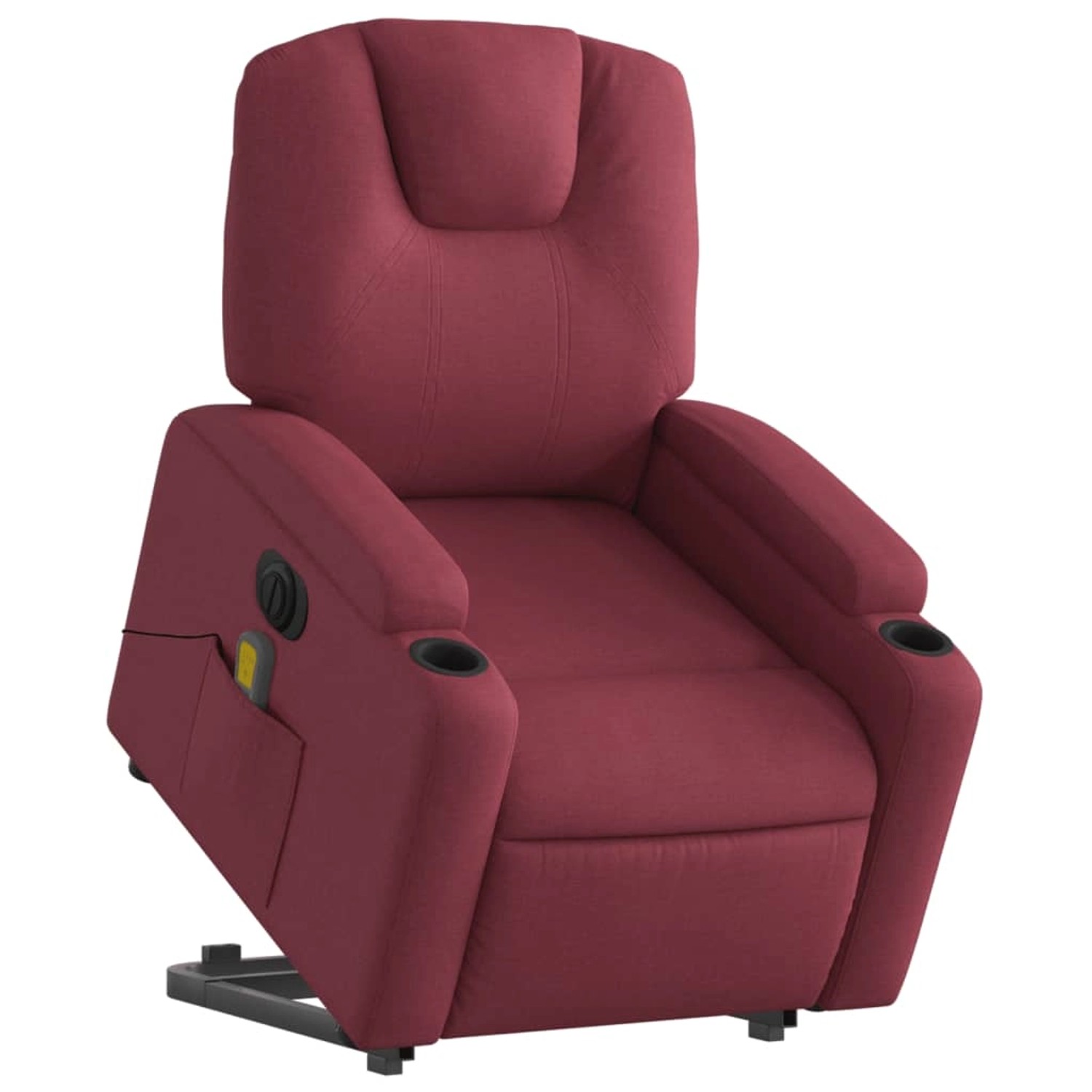 vidaXL Elektrischer Massagesessel mit Aufstehhilfe Weißrot Stoff Modell 2 von VIDAXL