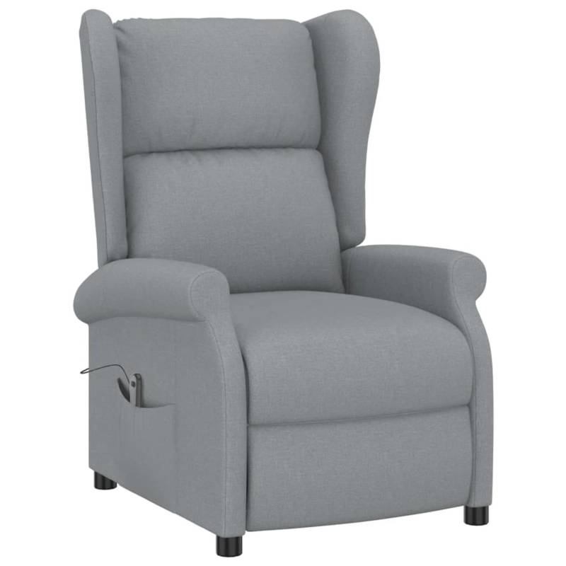 vidaXL Elektrischer Ohren-Relaxsessel Hellgrau Stoff von VIDAXL