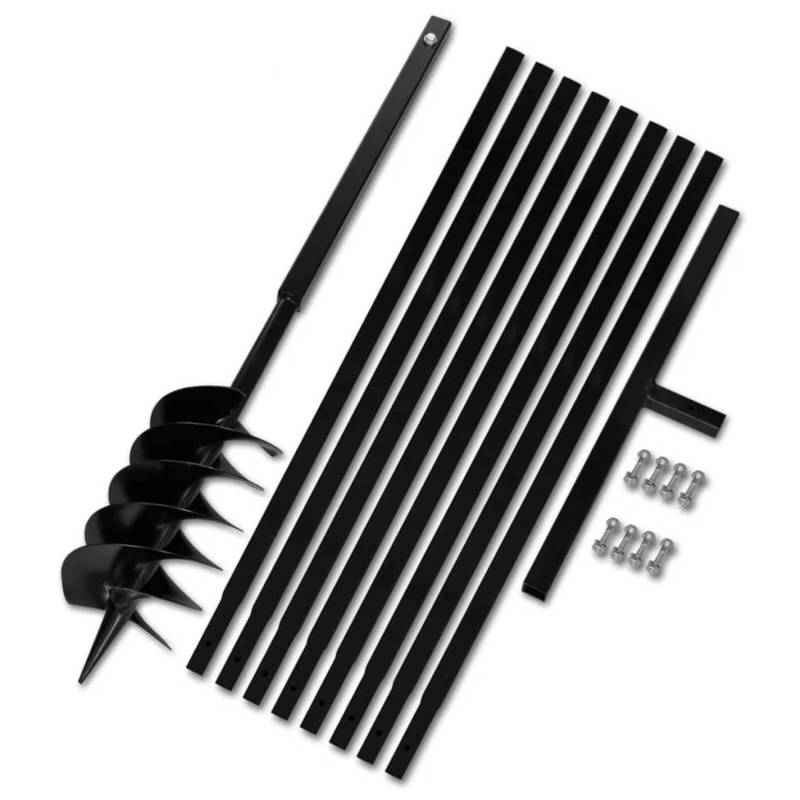 vidaXL Erdbohrer mit Griff 150 mm Verlängerungsrohr 9 m 270528 von VIDAXL