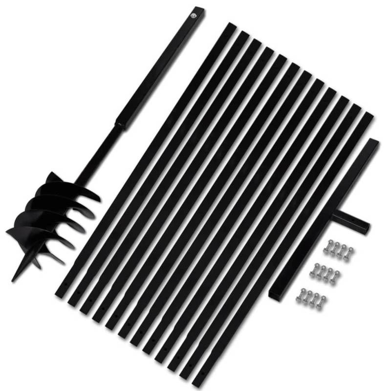 vidaXL Erdbohrer mit Griff 180 mm Verlängerungsrohr 13 m 270533 von VIDAXL