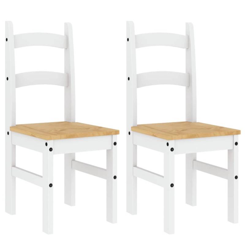 vidaXL Essstühle 2 Stk Weiß 40x46x99 cm Massivholz Kiefer 4005728 vidaXL Essstühle 2 Stk Weiß 40x46x99 cm Massivholz Kiefer 4005728 von VIDAXL